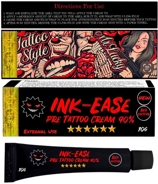 INK-EASE RED- Tattoo Numbing Cream 90%