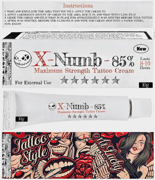 X Numb- Tattoo Numbing Cream 85%